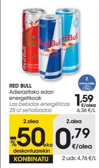 Oferta de Las bebidas energeticos  por 1,59€ en Eroski