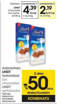 Oferta de Chocolate con leche por 4,39€ en Eroski