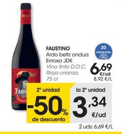 Oferta de Vino tinto D.O.C. rioja crianza por 6,69€ en Eroski
