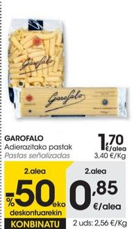 Oferta de Pastas senalizadas por 1,7€ en Eroski