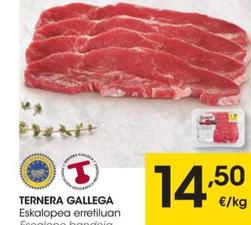 Oferta de Ternera gallega - escalope bandeja por 14,5€ en Eroski