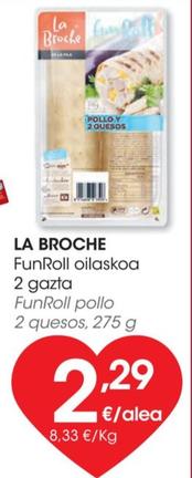 Oferta de FunRoll oilaskoa 2 gazta por 2,29€ en Eroski