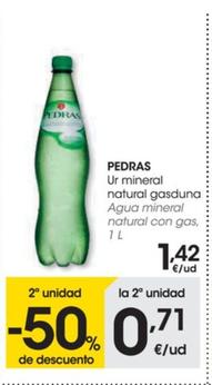 Oferta de Pedras - agua mineral natural con gas por 1,42€ en Eroski