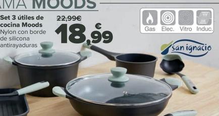 Oferta de Set 3 utiles de cucina moods por 18,99€ en Carrefour