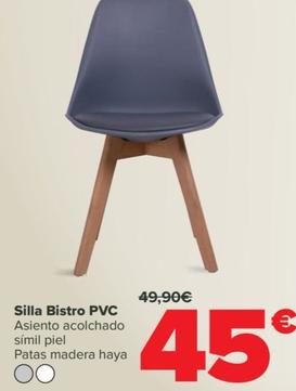 Oferta de Silla Bistro PVC por 45€ en Carrefour