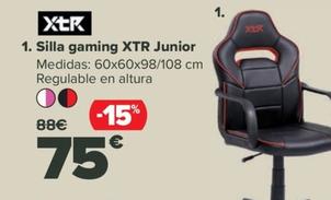 Oferta de Silla gaming XTR Junior por 75€ en Carrefour