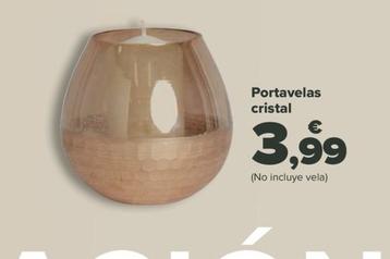 Oferta de Portaveleas cristal por 3,99€ en Carrefour