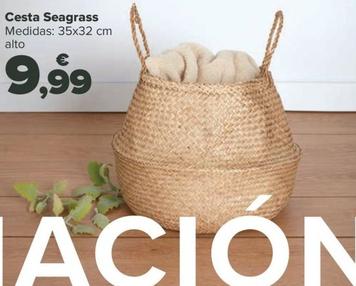 Oferta de Cesta Seagrass por 9,99€ en Carrefour
