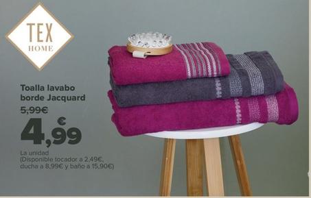 Oferta de Toallas Lavabo Borde Jacquard por 4,99€ en Carrefour