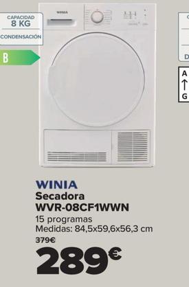 Oferta de Winia - Secadora WVR-08CF1WWN por 289€ en Carrefour