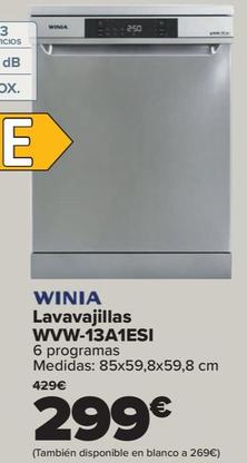 Oferta de Winia -Lavavajillas WVW-12A1ESI por 299€ en Carrefour