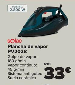 Oferta de Plancha De Vapor PV2028 por 33€ en Carrefour