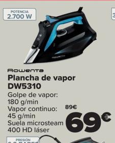 Oferta de Plancha De Vapor DW5310 por 69€ en Carrefour