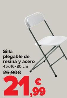 Oferta de Silla Plegable De Resina Y Acero por 21,99€ en Carrefour
