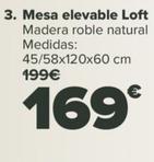 Oferta de Mesa elevable loft por 169€ en Carrefour
