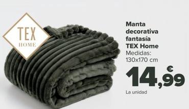 Oferta de Manta decorativa fantasia por 14,99€ en Carrefour