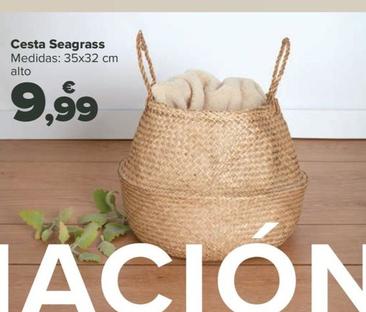 Oferta de Cesta seagrass por 9,99€ en Carrefour