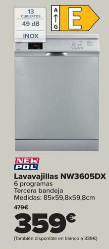 Oferta de Lavavajillas MW3605DX por 359€ en Carrefour