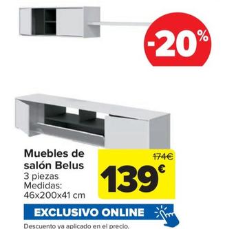 Oferta de Muebles de salon belus por 139€ en Carrefour