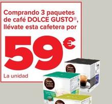 Oferta de Comprando paquetes de cafe dolce gusto llevate esta cafetera por por 59€ en Carrefour