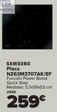 Oferta de Placa NZ63M3707AK/EF por 259€ en Carrefour