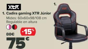 Oferta de Xtr - cadira gaming junior por 75€ en Carrefour