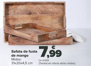 Oferta de Safata de fusta de mango por 7,99€ en Carrefour