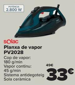 Oferta de Planxa de vapor PV2028 por 33€ en Carrefour