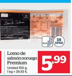 Oferta de Lomo de salmone noruego premium por 5,99€ en La Sirena