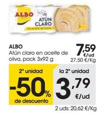 Oferta de Atun claro en aceite de oliva por 7,59€ en Eroski