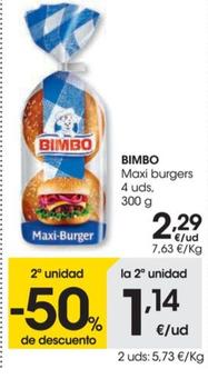 Oferta de Maxi burgers 4 uds. por 2,29€ en Eroski