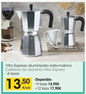 Oferta de Vitro express aluminiozka kafe-makina por 13,5€ en Eroski