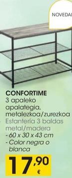 Oferta de Confortime - estanteria 3 baldas por 17,9€ en Eroski