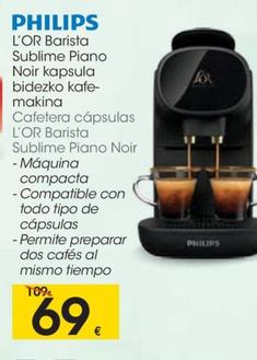 Oferta de Cafetera capsulas l'or barista sublime piano noir por 69€ en Eroski