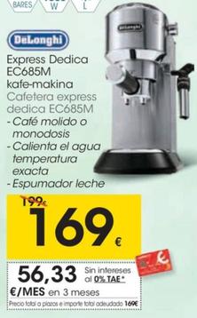 Oferta de Cafetera express dedica ec685m por 169€ en Eroski