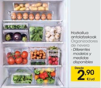 Oferta de Organizadores de nevera por 2,9€ en Eroski