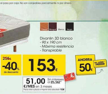 Oferta de Divanlin 3d blanco por 153€ en Eroski