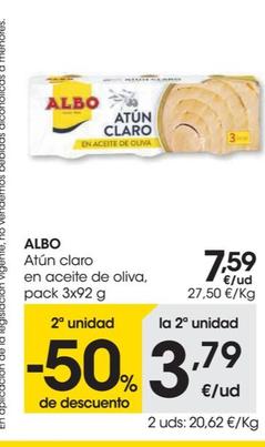 Oferta de Atun claro en aceite de oliva por 7,59€ en Eroski