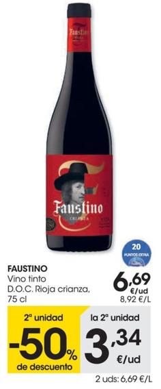 Oferta de Vino tinto D.O.C. rioja crianza por 6,69€ en Eroski