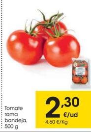 Oferta de Tomate rama bandeja, 500 g por 2,3€ en Eroski