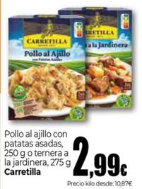 Oferta de Pollo al ajillo con patatas asadas, o ternera a la jardinera por 2,99€ en Unide Supermercados
