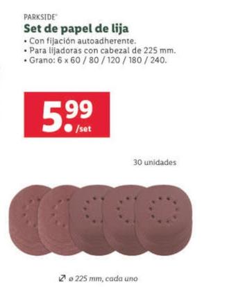Oferta de Set De Papel De Lija por 5,99€ en Lidl