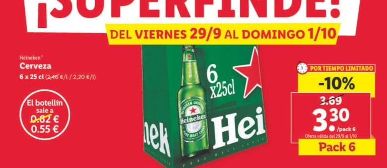 Oferta de Cerveza por 3,3€ en Lidl