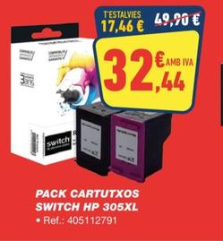 Oferta de Pack Cartutxos Switch 305XL por 32,44€ en Bureau Vallée