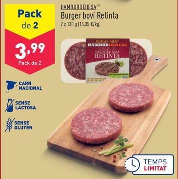 Oferta de Hamburdehesa - Burger boví Retinta por 3,99€ en ALDI