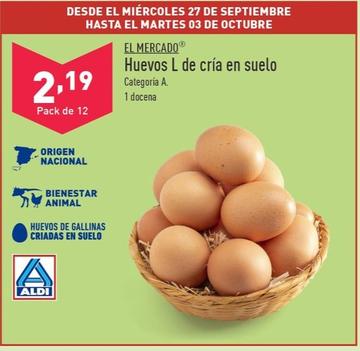 Oferta de Huevos L de cria en suelo por 2,19€ en ALDI