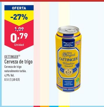Oferta de Dettinger - cerveza de trigo por 0,79€ en ALDI
