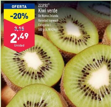 Oferta de Kiwi verde por 2,49€ en ALDI
