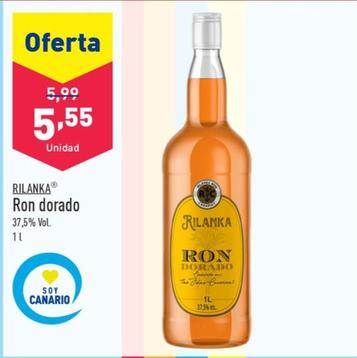 Oferta de Rilanka - Ron Dorado por 5,55€ en ALDI