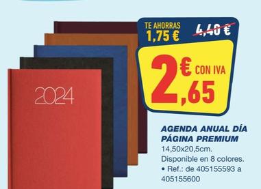 Oferta de Agenda anual dia pagina premium por 2,65€ en Bureau Vallée